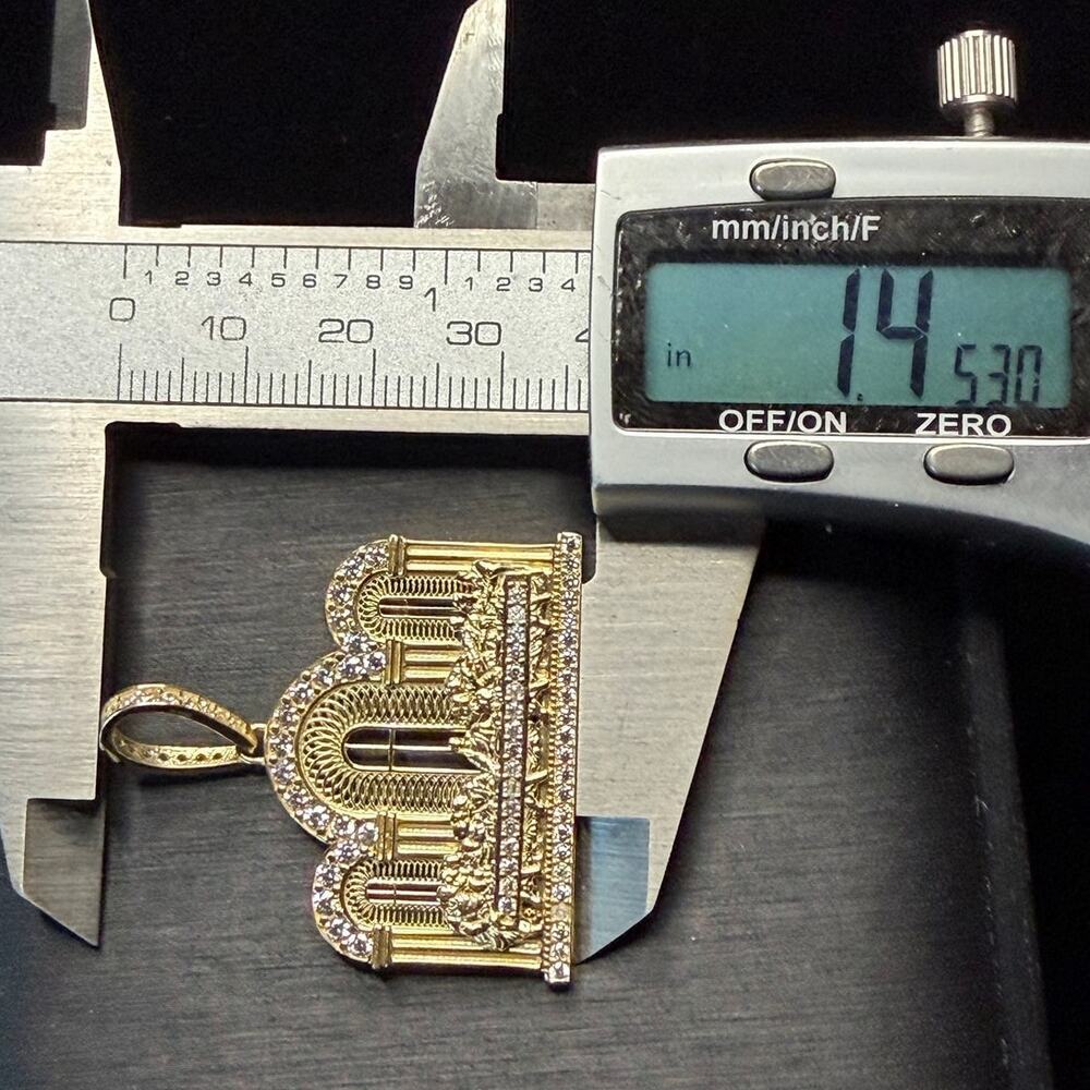 Solid 10k Yellow Italian Gold Last Supper Pendant 4 Grams 9.75mm Bail - Picture 6 of 9